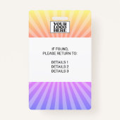 Starburst Sunshine Conference Event Badge (Achterkant)