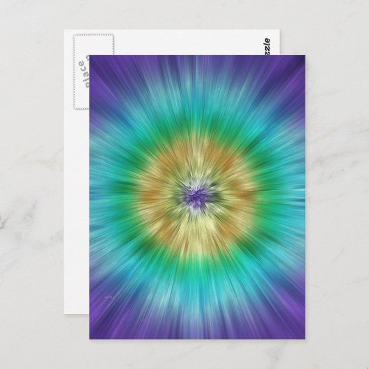 Starburst Tie Dye Briefkaart (Voorkant / Achterkant)