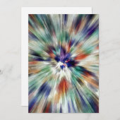Starburst Tie Dye Feestdagenkaart (Voorkant / Achterkant)