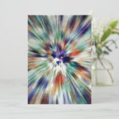 Starburst Tie Dye Feestdagenkaart (Staand voorkant)