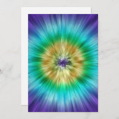 Starburst Tie Dye Feestdagenkaart (Voorkant / Achterkant)