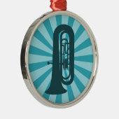 Starburst-tuba-Ornament Metalen Ornament (Rechts)