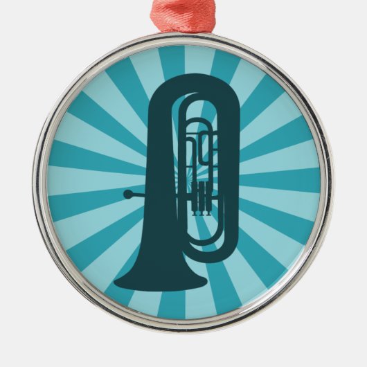 Starburst-tuba-Ornament Metalen Ornament (Voorkant)
