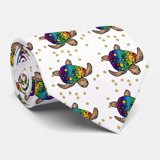 Starburst Turtle Stropdas (Opgerold)