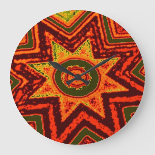 'Starburst van Liefde' Wandklok (Voorkant)
