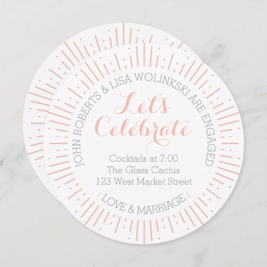 Starburst Verloving aangekondigd Kaart (Voorkant / Achterkant)