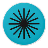 Starburst zwart-wit keramische knop (Voorkant)