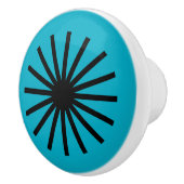 Starburst zwart-wit keramische knop (Rechts)