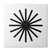 Starburst zwart-wit tegeltje (Voorkant)