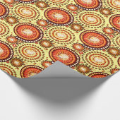 Starbursten en pinwielen, bruin en geel cadeaupapier (Hoek)