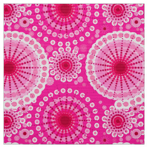 Starbursten en pinwielen, fuchsia roze en maroon stof