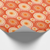 Starbursten en pinwielen, mandarijnensinaasappel cadeaupapier (Hoek)