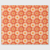 Starbursten en pinwielen, mandarijnensinaasappel cadeaupapier (Vlak)