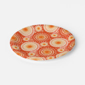 Starbursten en pinwielen, mandarijnensinaasappel papieren bordje (Gekanteld)