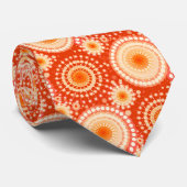 Starbursten en pinwielen, mandarijnensinaasappel stropdas (Opgerold)