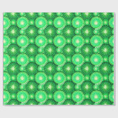 Starbursts en pinwheels, donkerdengroen cadeaupapier (Vlak)