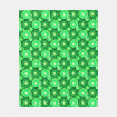 Starbursts en pinwheels, donkerdengroen fleece deken (Voorkant)