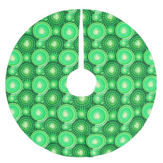 Starbursts en pinwheels, donkerdengroen kerstboom rok (Voorkant)