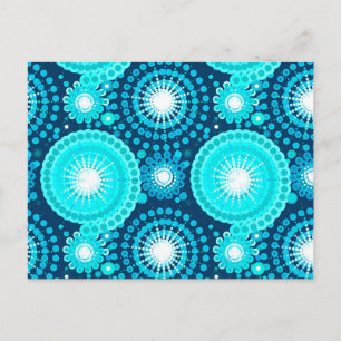 Starbursts en pinwheels, marjoen en turquoise briefkaart
