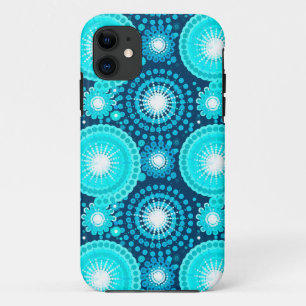 Starbursts en pinwheels, marjoen en turquoise Case-Mate iPhone case