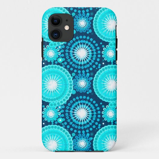 Starbursts en pinwheels, marjoen en turquoise Case-Mate iPhone case (Achterkant)