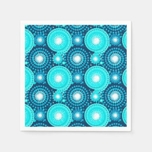 Starbursts en pinwheels, marjoen en turquoise servetten