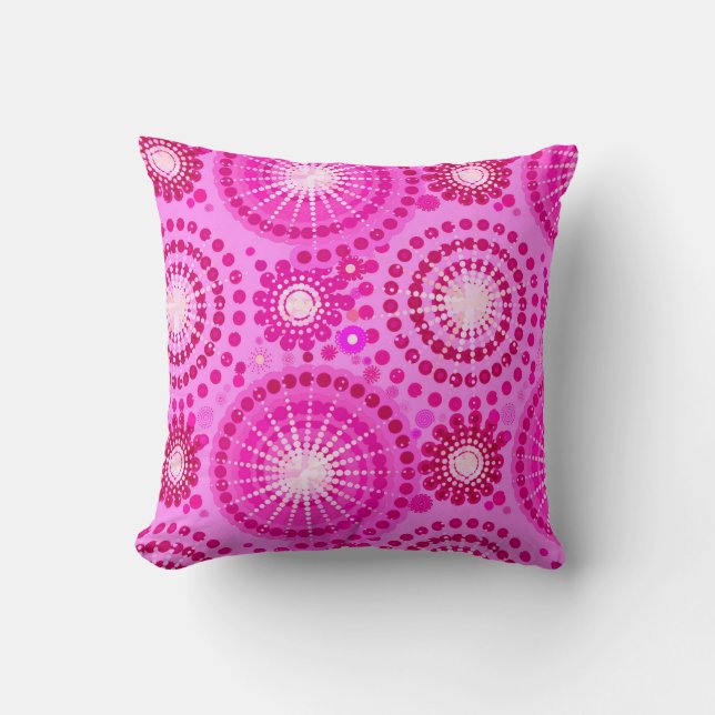 Starbursts en pinwheels, orchidee en magenta kussen (Voorkant)