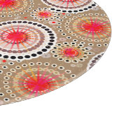 Starbursts en pinwheels, taupen, rood, wit snijplank (Hoek)
