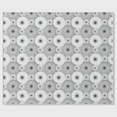Starbursts en pinwielen, grijs, zwart en wit cadeaupapier (Vlak)
