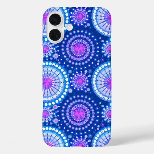 Starbursts en pinwielen, kobaltblauw & wit Case-Mate iPhone case (Achterkant)