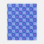 Starbursts en pinwielen, kobaltblauw & wit fleece deken (Voorkant)