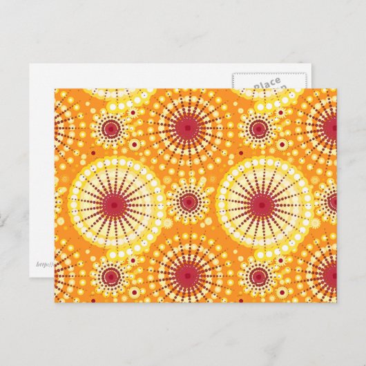 Starbursts en pinwielen, saffraan en rozijnen briefkaart (Voorkant / Achterkant)