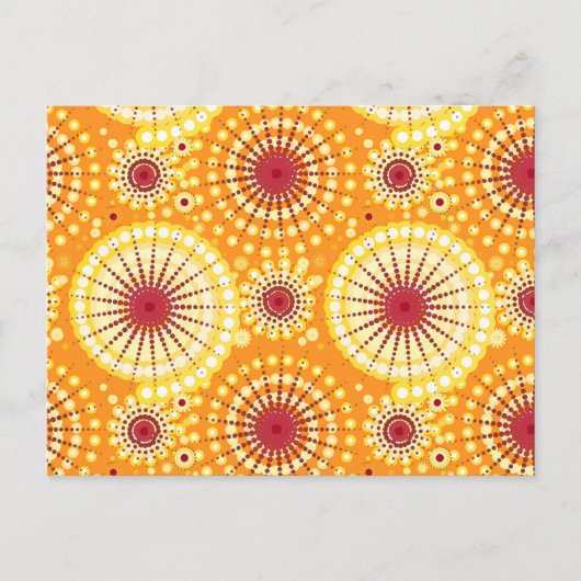 Starbursts en pinwielen, saffraan en rozijnen briefkaart (Voorkant)