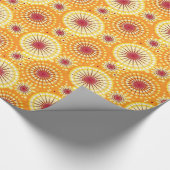 Starbursts en pinwielen, saffraan en rozijnen cadeaupapier (Hoek)