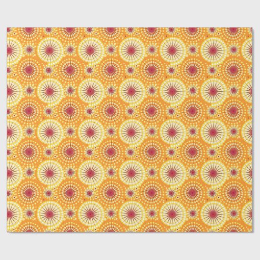 Starbursts en pinwielen, saffraan en rozijnen cadeaupapier (Vlak)