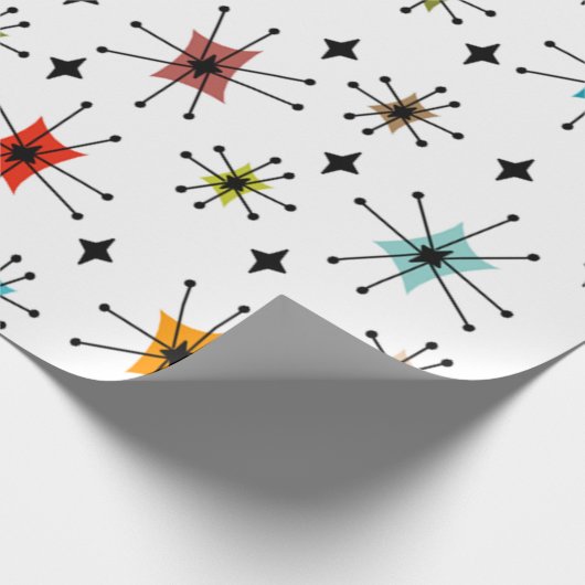 Starbursts en sterren cadeaupapier (Hoek)