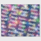 Starbursts gepersonaliseerd cadeaupapier (Vlak)