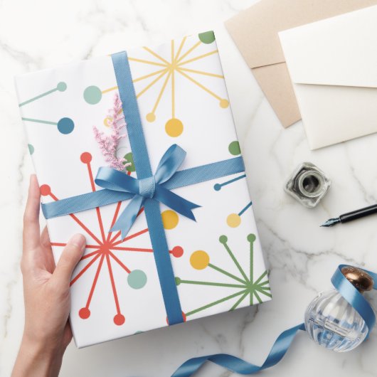 Starbursts in kleur cadeaupapier (Geschenken)