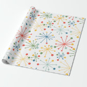 Starbursts in kleur cadeaupapier (Uitgerold)