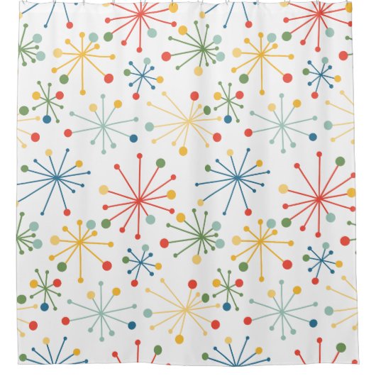Starbursts in kleur douchegordijn (Voorkant)