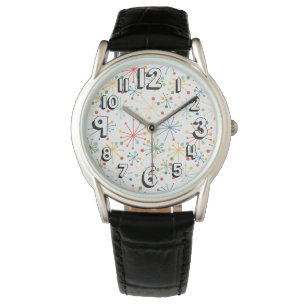 Starbursts in kleur horloge