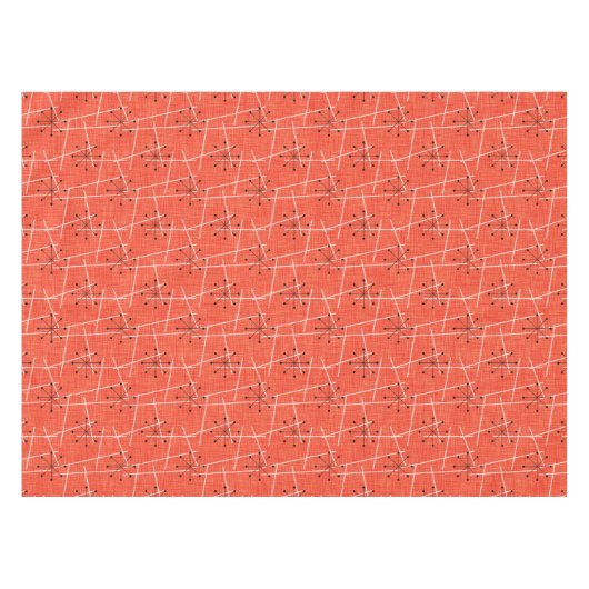 Starbursts uit de middeleeuwen | Oranje, zwart wit Tafelkleed (Voorkant (Horizontaal))