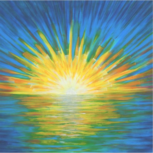 Starburstzonsondergang Sticker (Voorkant)