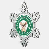 StarChihuahua Coffee Tin Sneeuwvlok Ornament (Rechts)