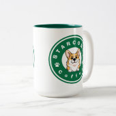 StarCorgi Coffee Tweekleurige Koffiemok (Voorkant rechts)