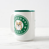 StarCorgi Coffee Tweekleurige Koffiemok (Voorkant links)