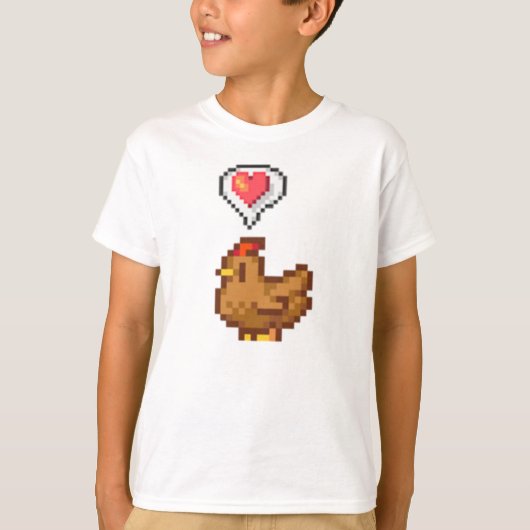 Stardew Valley Happy Brown Chicken T-shirt (Voorkant)