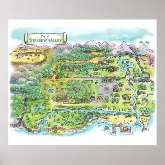 Stardew Valley Map Poster (Voorkant)