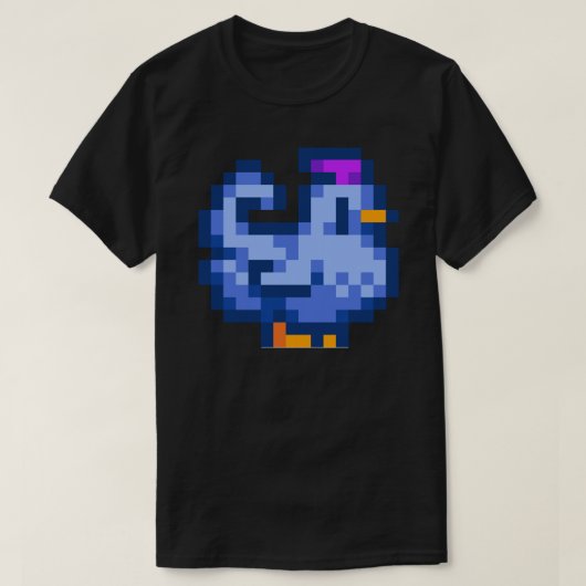 Stardew Valley Shane Blue Chicken Sticker &amp; Pi T-shirt (Design voorkant)