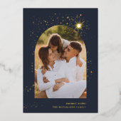 Stardouchekamfoto Folie Feestdagenkaart (Voorkant)